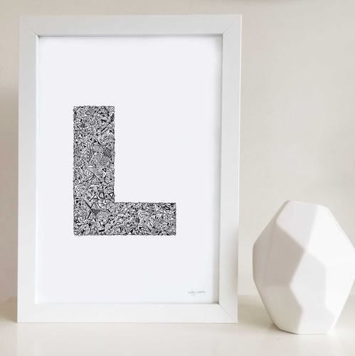 Letter l artwork for nursery or kids bedrooms 