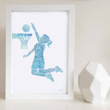 basketball girl wall art print by Hayley Lauren Design 