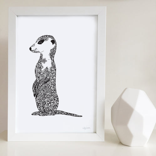 Mike the meerkat nursery or bedroom art print