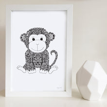 Millie the Monkey Nursery or Bedroom Art Print