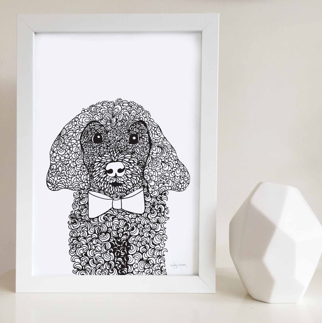 Poodle Dog Art Print