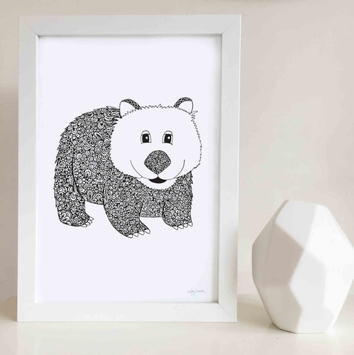 Willow the Wombat Nursery or Bedroom Art Print